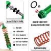 hopsupRC Upgrades Part for 1/10 Slash/Rustler/Stampede/Hoss 4x4 VXL 4wd,Full Metal Big Bore RC Shock Absorber & Alloy Steering Blocks Caster Blocks C-Hubs Stub Axle Carriers,Wheel Hex,Green view 4