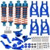 hopsupRC Upgrades Part for 1/10 Rustler/Slash/Stampede/Hoss 4x4 VXL 4wd,Big Bore RC Shock & Front Rear Suspension Arm & Caster Block,Steering Blocks,Rear Stub Axle Carriers,Wheel Hex,Navy Blue view 1