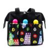 Yuanhe Bingo Dauber Tote Bag - Black Bingo Pattern Handle Bag with Zipper and 6 Pockets view 2