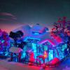 3D Metal Puzzle Snow Town Model Kits with LED and Tools, DIY Assembly Architecture 3D Metal Model Kits to Build for Adults - 205 Pieces view 2