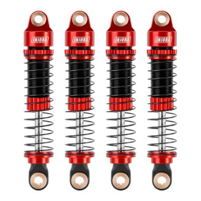 INJORA 53mm 6g Each Shocks- Absorber Oil Threaded Damper for TRX4M TRX4MT 1/18 RC Crawler UpgradeRed