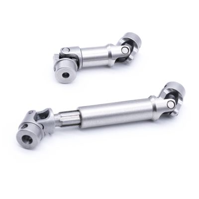 Drive Shaft Stainless Steel Front Rear Center Shaft for TRX4M 1/18 RC Crawler 2pcs Metal RC Crawler car Upgrades Accessories (Silver)