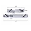 Drive Shaft Stainless Steel Front Rear Center Shaft for TRX4M 1/18 RC Crawler 2pcs Metal RC Crawler car Upgrades Accessories (Silver) view 2