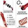 hopsupRC Upgrades Part for 1/10 Slash/Rustler/Stampede/Hoss 4x4 VXL 4wd,Full Metal Big Bore RC Shock Absorber & Alloy Steering Blocks Caster Blocks C-Hubs Stub Axle Carriers,Wheel Hex,Red view 4