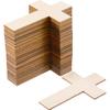 COHEALI 50pcs Wooden Cross Ornaments for Boys and Girls Painting Unfinished Craft Slices for Creative Projects and Home Decor view 1
