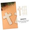 COHEALI 50pcs Wooden Cross Ornaments for Boys and Girls Painting Unfinished Craft Slices for Creative Projects and Home Decor view 3