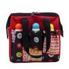 Yuanhe Bingo Dauber Tote Bag - Red Bingo Pattern Handle Bag with Zipper and 6 Pockets view 2