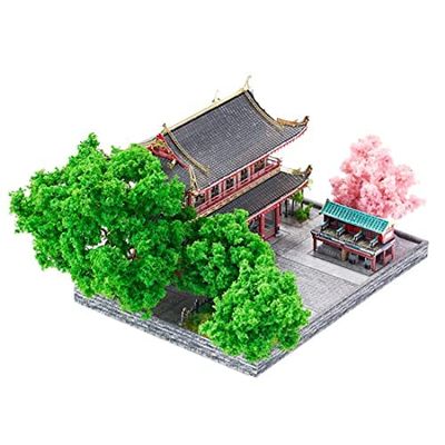 3D Metal Puzzle Sensoji Temple Model Kits with LED and Tools, DIY Assembly Architecture 3D Metal Model Kits to Build for Adults - 205 Piece