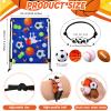 Panelee 16 Sets Sports Party Favors Baseball Soccer Basketball Football Birthday Supplies 16 Drawstring Bags 16 Charm Bracelets 16 Mini Foam Balls for Gift Fillers Games Rewards Supplies view 2