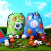 Panelee 16 Sets Sports Party Favors Baseball Soccer Basketball Football Birthday Supplies 16 Drawstring Bags 16 Charm Bracelets 16 Mini Foam Balls for Gift Fillers Games Rewards Supplies view 4