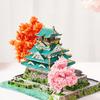 3D Metal Puzzle Osaka Castle Model Kits with LED and Tools, DIY Assembly Architecture 3D Metal Model Kits to Build for Adults - 180 Pieces view 3