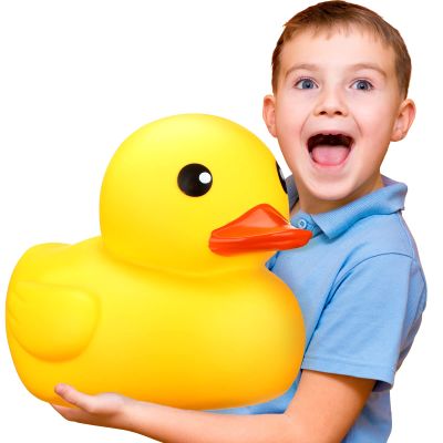 Leitee Yellow Jumbo Rubber Duck 13" Huge Large Giant Bath Rubber Duck Fun Gender Reveal Party Floating Pool Child Preschool Toddlers Bathtub Toy for Baby Shower Birthday Party Favors