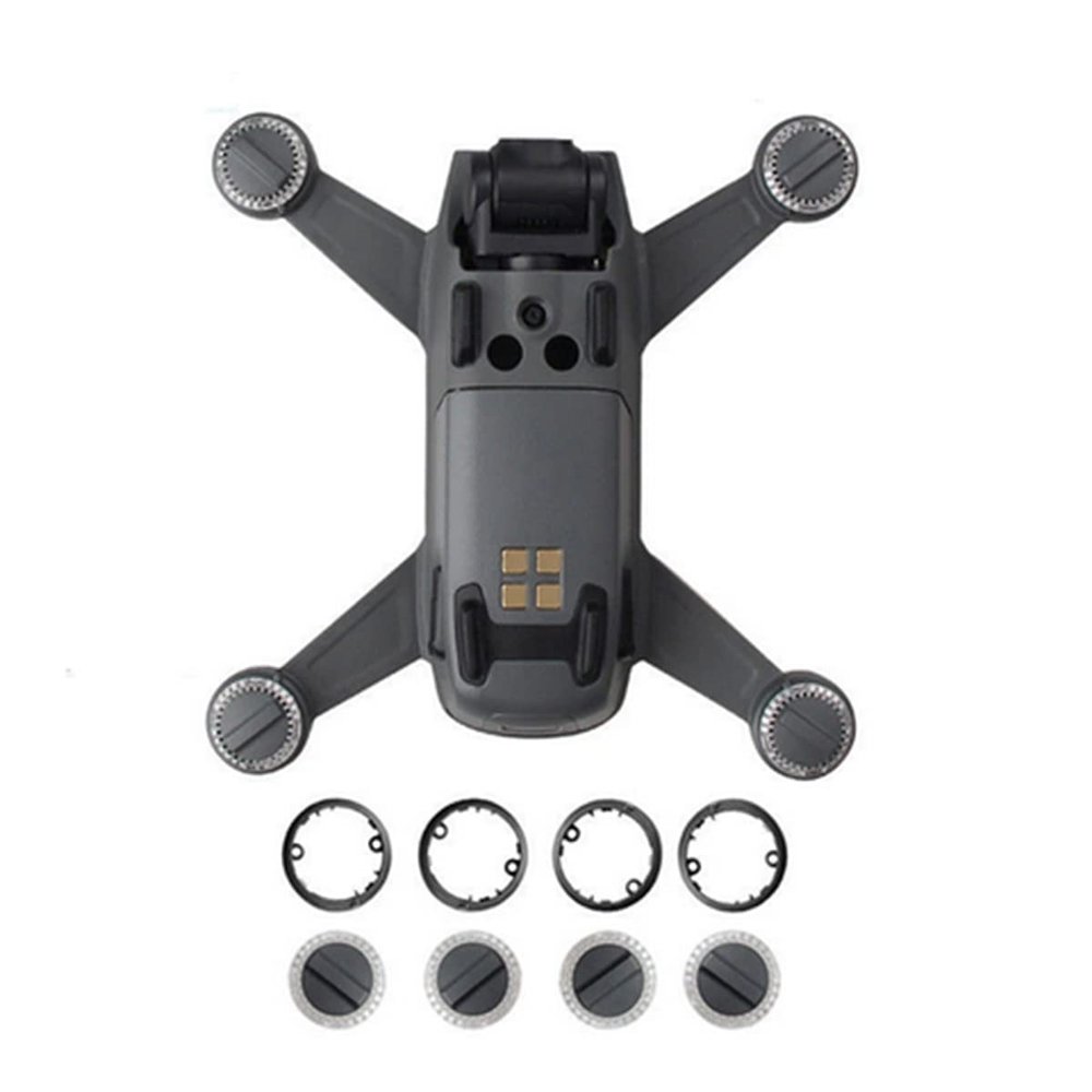 4Pcs LED Lamp Cover and 4Pcs LED Lamp Base for DJI Spark Drone, LED Shade Lights Lamp Cover Motor Arm Lampshade Mount Holder