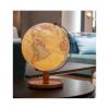 ZAJ Illuminated World Globe for Kids W/Bamboo Stand Built in LED Colorful Easy-Read High Clear Map Illuminated Night View Globe for Home view 1