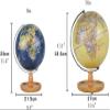 ZAJ Illuminated World Globe for Kids W/Bamboo Stand Built in LED Colorful Easy-Read High Clear Map Illuminated Night View Globe for Home view 2