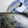 ZAJ Illuminated World Globe for Kids W/Bamboo Stand Built in LED Colorful Easy-Read High Clear Map Illuminated Night View Globe for Home view 3