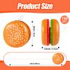 Leitee 50 Pieces Hamburger Yo Yo Toys Plastic Burger Party Favors for Boys Girls Adults Birthday Party Favors Classroom Prizes Holiday Goodie Bag Fillers view 2