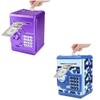 Piggy Bank Electronic Mini ATM for Kids - Password Protected Money Saving Box with Auto Scroll Paper Money and Coin Slot - Best Birthday Gift for Boys and Girls view 1