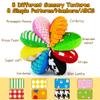 Upgraded Sensory Ball,Textured Sensory&Montessori Toys for Babies 0,3,6, 9,12Months,Soft Rainbow Fabric Ball with Squeakers Crinkles Rattles,Newborn Infant Learning Toys 0-3 Months for Tummy Time view 2