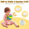 Upgraded Sensory Ball,Textured Sensory&Montessori Toys for Babies 0,3,6, 9,12Months,Soft Rainbow Fabric Ball with Squeakers Crinkles Rattles,Newborn Infant Learning Toys 0-3 Months for Tummy Time view 3