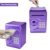 Piggy Bank Electronic Mini ATM for Kids - Password Protected Money Saving Box with Auto Scroll Paper Money and Coin Slot - Best Birthday Gift for Boys and Girls (Purple + Camo Green) view 3