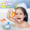 Baby Bath Toys for Toddlers 1-5, 6 Packs Light Up Floating Dinosaur Toys for Kids 1-5 Year Olds Boys Girls Halloween Xmas Birthday for Babies Age 1-5 Sensory Toys Preschool Bathtub Pool Shower Games view 2