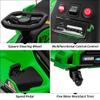 24V Kids Ride on Drift Car for Kids, Electric Drifting Go-Kart Up to 7.5 mph Variable Speed, Built-in Music,Colorful LED Light,USB,Low-Power Alarm,Green view 2