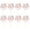 24 Pack Butterfly Oh Baby Cupcake Toppers Glitter Baby Shower Cupcake Picks Kids Birthday Baby Shower Butterfly Theme Party Decorations Supplies Rose Gold view 3