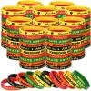Kigeli 300 Pcs Juneteenth Party Rubber Bracelets Black American Independence Day Holiday Party Supplies Freedom Day Patriotic Supplies Goodie Bag Stuffers Fillers Silicone Wristbands view 1
