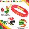 Kigeli 300 Pcs Juneteenth Party Rubber Bracelets Black American Independence Day Holiday Party Supplies Freedom Day Patriotic Supplies Goodie Bag Stuffers Fillers Silicone Wristbands view 2