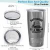Flairy Land Train Engineer Silver Tumbler 20oz - warm locomotive - Railroad Engineer Train Engineer Train Birthday Party Supplies Locomotives Train Conductor view 3