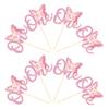 24 Pack Butterfly One Cupcake Toppers Glitter First Birthday Cupcake Picks Butterfly Theme Baby Shower Wedding Anniversary Party Cake Decorations Supplies Pink view 3