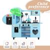 TaoHFE Toy Kitchen, Blue Kids Kitchen Playset for Kids Ages 4-8 Boys Gift Girls Play Kitchen Sets for Kids Kitchen Playset with Lights and Sounds Wooden Toy Kitchen Playset Gift Kids Kitchen Set view 4