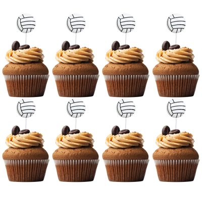 20pcs Resin Cupcake Toppers - Assembled Sport Theme Cupcake Picks - Baby Shower & Kids Birthday Party Cake Decorations