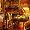 DIY Book Nook Miniature Dollhouse Kit Bookshelf Insert Decor - 3D Wooden Puzzle Booknook with LED Light, Doll House Building Model Kits for Boys Girls Library of Books Nook view 4