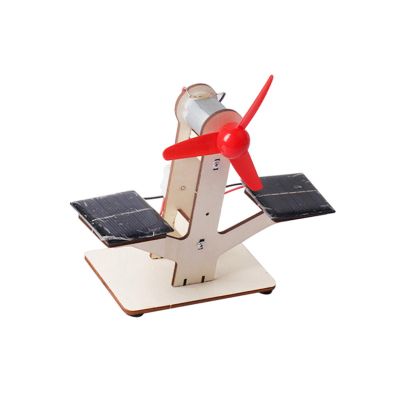 predolo DIY Toy Solar Fan Science Experiment Projects Solar Powered Fans Panel Set Mini Science Education Model Set for Desk Ornament Office