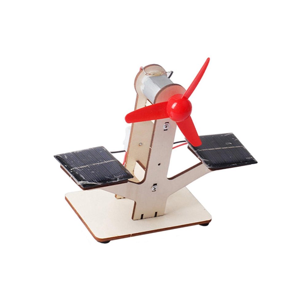 predolo DIY Toy Solar Fan Science Experiment Projects Solar Powered Fans Panel Set Mini Science Education Model Set for Desk Ornament Office