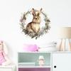 RoyoLam Cute Bunny in the Garland Wall Decal Nursery Rabbit Animal Easter Wall Sticker Removable Peel and Stick Wall Art Decor for Kids Baby Classroom Preschool Living Room Playing Room Bedroom School view 1