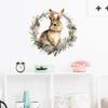 RoyoLam Cute Bunny in the Garland Wall Decal Nursery Rabbit Animal Easter Wall Sticker Removable Peel and Stick Wall Art Decor for Kids Baby Classroom Preschool Living Room Playing Room Bedroom School view 2