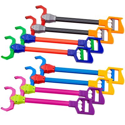 Meooeck 8 Pcs Interactive Grabber Toy for Kids Bulk Plastic Robot Hand Claw Grabber Toy Kids Intelligence Pick up Arm Hand Eye Coordination Play, 18 Inch