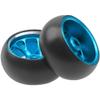 4Pack Vgoohobby 1/28 Tires Plastic Drift Car Tyres w/Alloy Wheel Rims Compatible with Wltoys K969 K989 Kyosho Mini-Z Mini-Q Mini-D 1/28 RC Drift Car (Blue) view 3