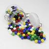 Zeekio Mega Marble Replacement Game Marbles - 150 Pieces - 6 Colors of 14mm Glass Marbles (Jar) view 2