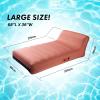 Upholstered Stylish Pool Float Lounger Recliner, Large Floating Chair & Backrest, Heavy Duty Lake, Beach, Adults & Kids - Comfortable Tube, Durable Water Floaty Tanning Lounge - Terracotta view 2