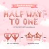 1/2 Birthday Girl Decorations - Half Way To One Baby Girl Outfit & Balloons Banner view 3