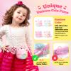 ULOVEME Kids Washable Makeup Kit for Girls 4-6 with Small Coin Purse(5.5x5.25in) - Real, Non Toxic Make Up Toy Gift- Umicorn Gift Set (Rainbow Coin Purse) view 2