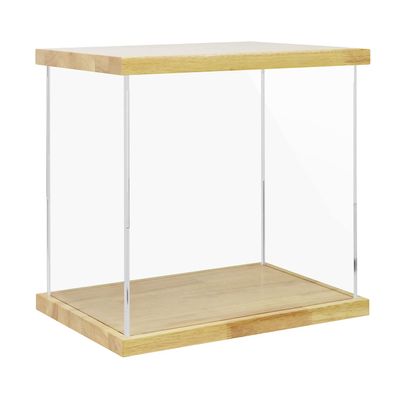 BenchPro Clear Acrylic Display Case for Trophy, Collectibles, Assemble Cube Display Box Stand Dust Proof Protection Showcase for Action Figures Toys. (1" Thick Wood, 16" H x 17" L x 12" D)
