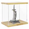 BenchPro Clear Acrylic Display Case for Trophy, Collectibles, Assemble Cube Display Box Stand Dust Proof Protection Showcase for Action Figures Toys. (1" Thick Wood, 16" H x 17" L x 12" D) view 2