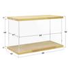 BenchPro Clear Acrylic Display Case for Trophy, Collectibles, Assemble Cube Display Box Stand Dust Proof Protection Showcase for Action Figures Toys. (1" Thick Wood, 16" H x 24" L x 12" D) view 3