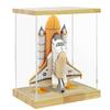 BenchPro Clear Acrylic Display Case for Trophy, Collectibles, Assemble Cube Display Box Stand Dust Proof Protection Showcase for Action Figures Toys. (1.75" & 1" Thick Wood, 21" H x 17" L x 12" D) view 2