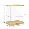 BenchPro Clear Acrylic Display Case for Trophy, Collectibles, Assemble Cube Display Box Stand Dust Proof Protection Showcase for Action Figures Toys. (1.75" & 1" Thick Wood, 21" H x 17" L x 12" D) view 3